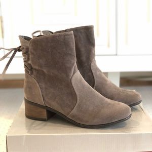 Grey Lace Up Boots